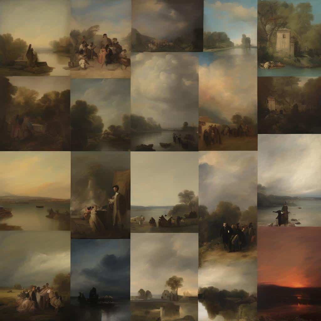 Ουρανογραφία και το εσωτερικό ρυθμό της δημιουργίας σε ζωγραφικούς πίνακες τοπίου. Καλλιτεχνικά έργα που αποπνέουν ηρεμία και φυσική ομορφιά, αναδεικνύοντας τη σύνδεση της φύσης με την εσωτερική δημιουργική διαδικασία.